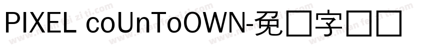 PIXEL coUnToOWN字体转换